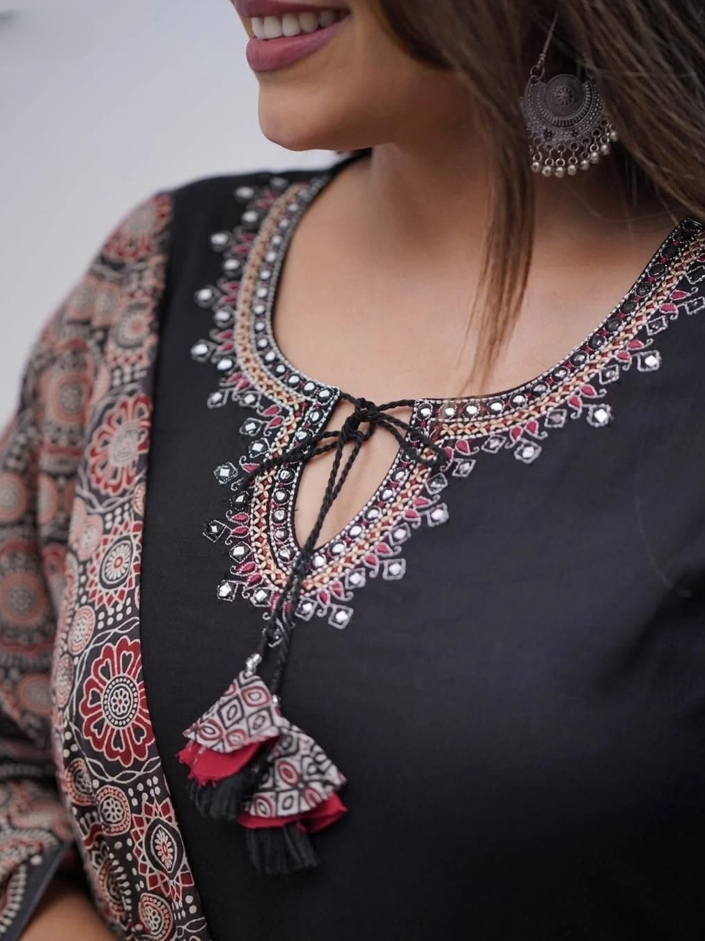 Black Color Heavy Viscose Kurta Set With Bottom & Chanderi Printed Dupatta